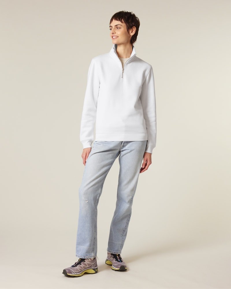 Organic Zip Neck Sweatshirt: Unisex - Wear Yaani