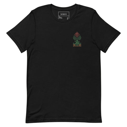 The Heritage Tree T-Shirt – Palestinian Tatreez & Ireland’s Oldest Tree - Wear Yaani