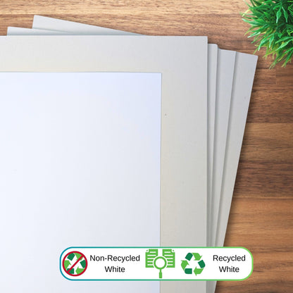 A2 Recycled White Card 220gsm - Eco-Friendly Thick Card for Art & Craft Projects - Wear Yaani