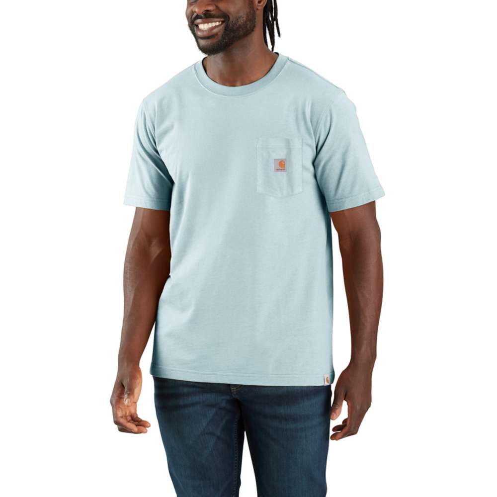 Carhartt Relaxed Fit Heavyweight Short - Sleeve Pocket Outdoor Graphic T-Shirt - Wear Yaani
