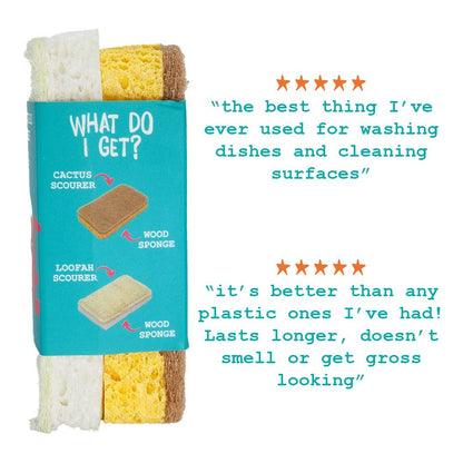 Compostable Eco-Scourers & Sponge Bundle - Wear Yaani