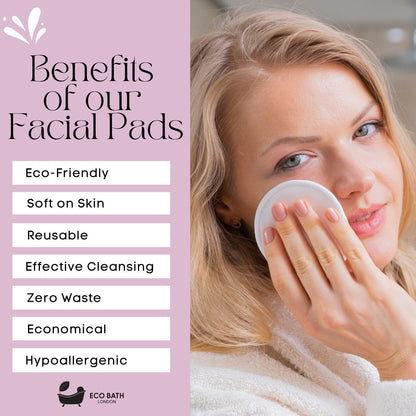 Eco Bath London Reusable Makeup Remover Pads - Set of 12 - Wear Yaani