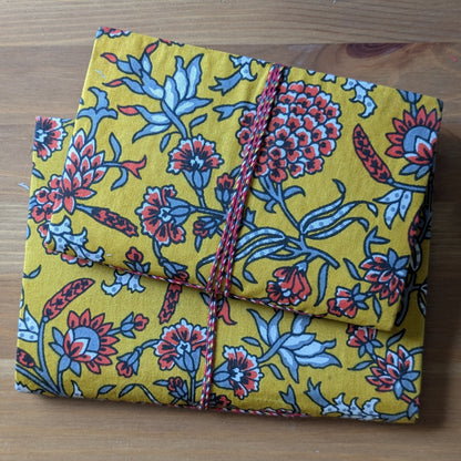 Eco Friendly Cotton Fabric Journals (5 x 7 in), Fair Trade Stationery Ethically Handmade in India - Wear Yaani