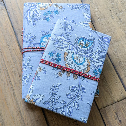 Eco Friendly Cotton Fabric Journals (5 x 7 in), Fair Trade Stationery Ethically Handmade in India - Wear Yaani