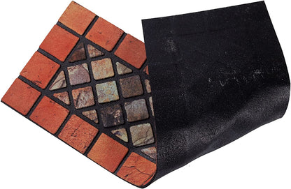 Eco-Friendly Rubber Step Mat - Red Border - Wear Yaani