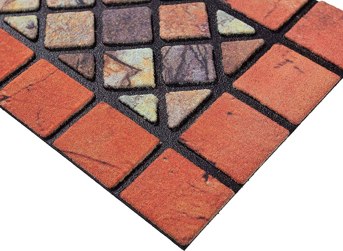 Eco-Friendly Rubber Step Mat - Red Border - Wear Yaani