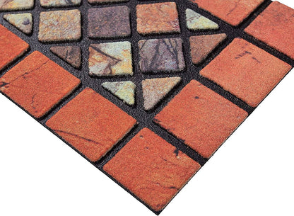 Eco-Friendly Rubber Step Mat - Red Border - Wear Yaani