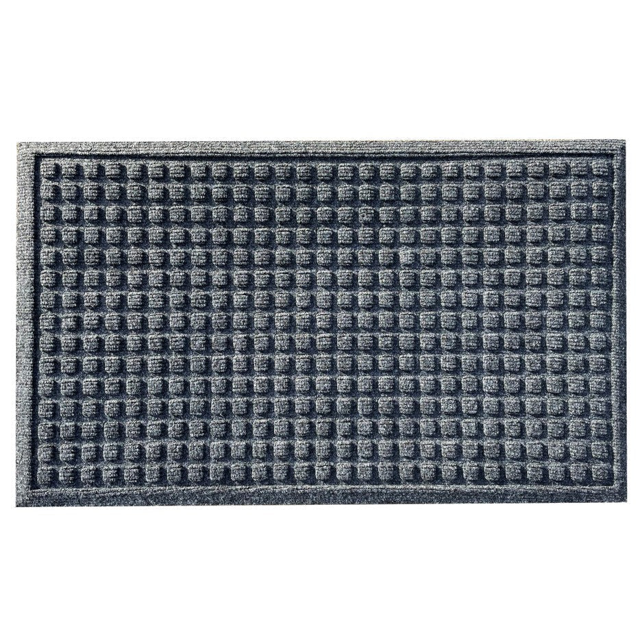 Eco Friendly Waffles Pattern Door Mat - Grey - Wear Yaani