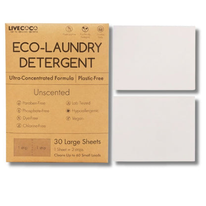 Eco-Laundry Detergent Sheets (60 Loads) - Wear Yaani
