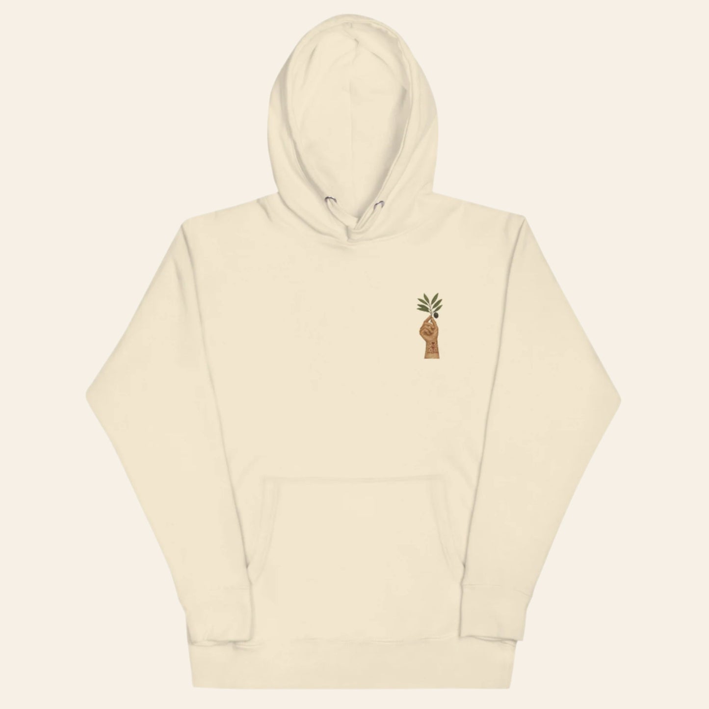 Embroidered Olive & Tatreez Hoodie - Wear Yaani