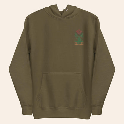 Embroidered Roots Hoodie – Palestinian & Irish Heritage Tree - Wear Yaani