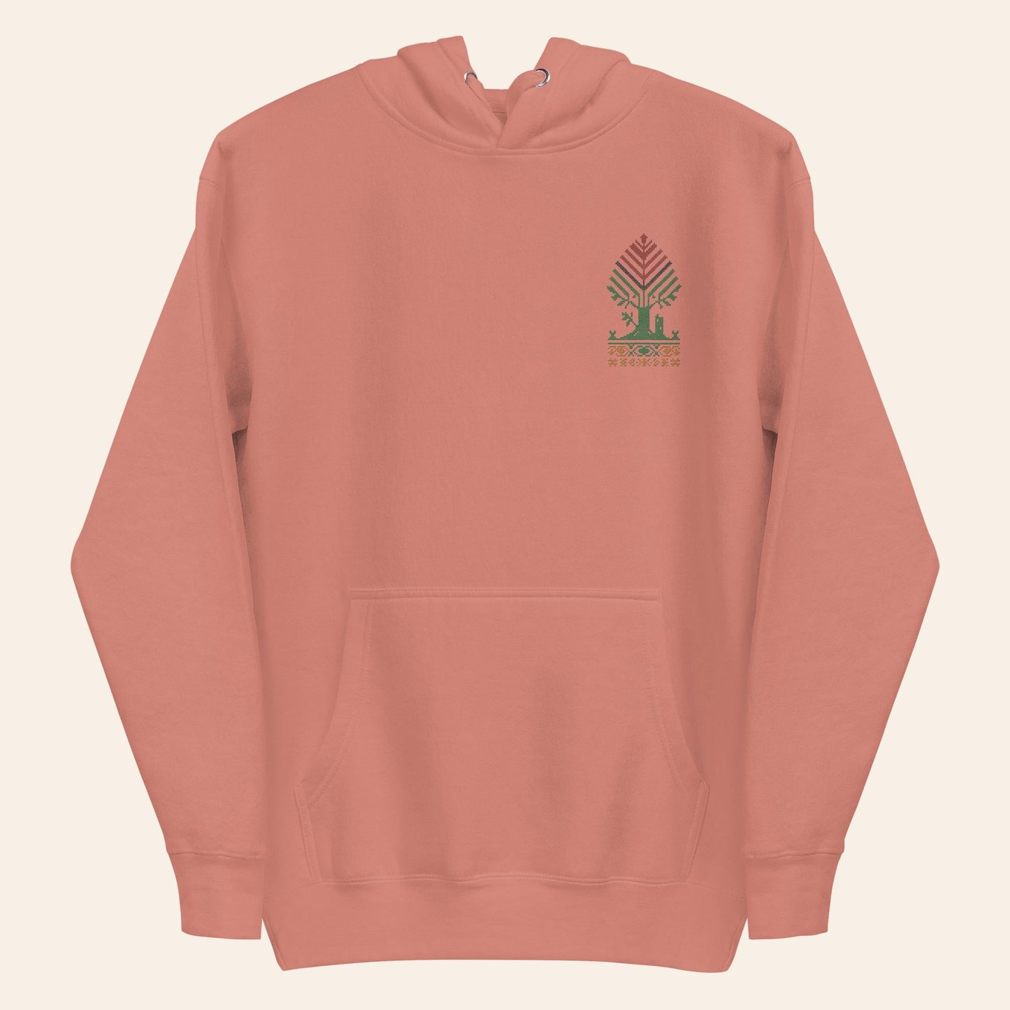 Embroidered Roots Hoodie – Palestinian & Irish Heritage Tree - Wear Yaani