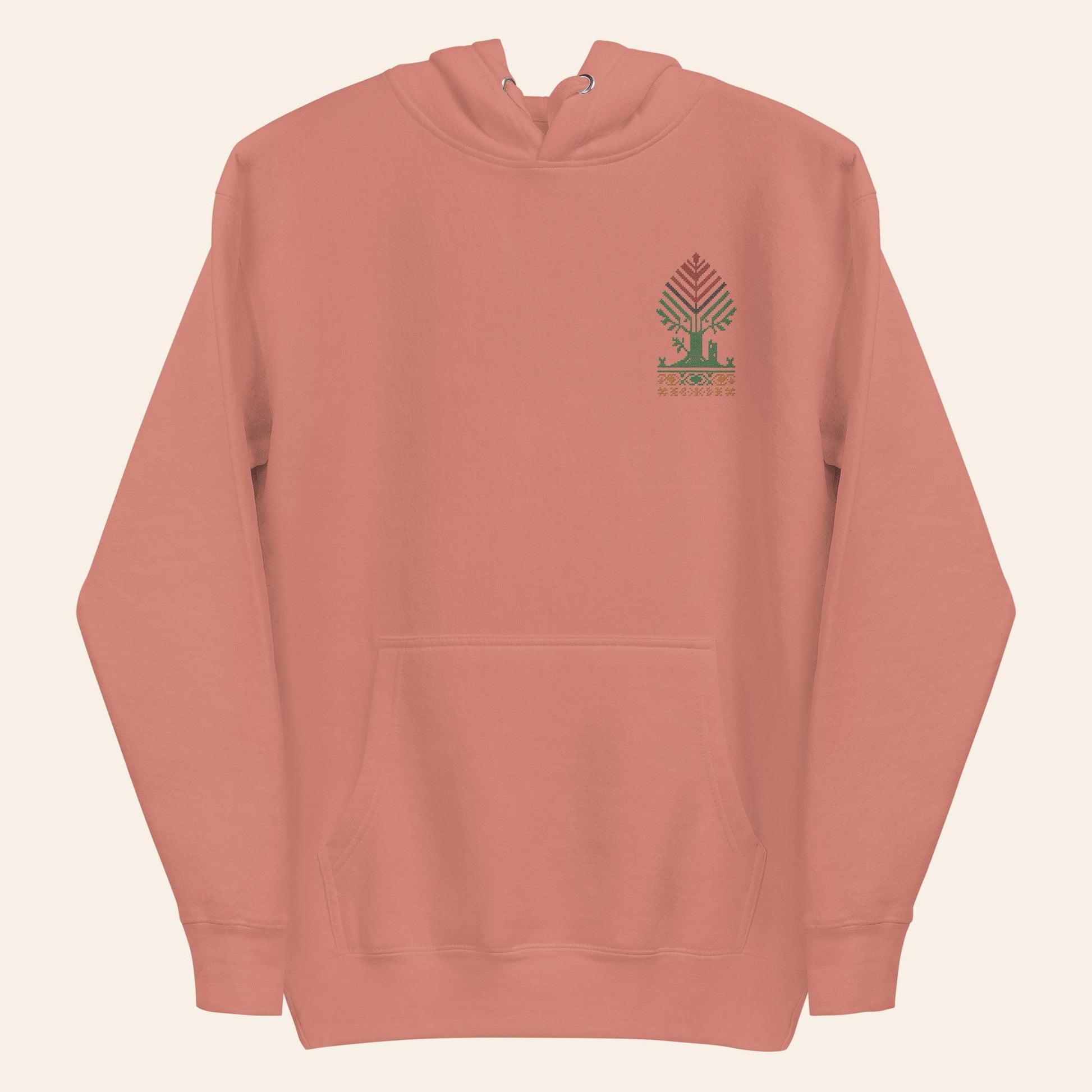 Embroidered Roots Hoodie – Palestinian & Irish Heritage Tree - Wear Yaani