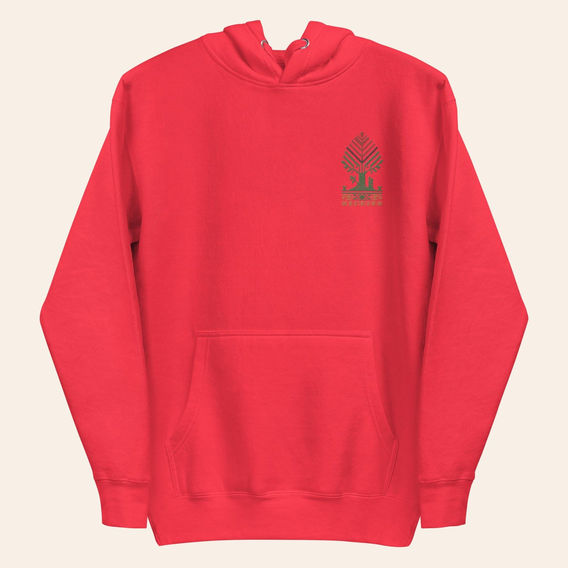 Embroidered Roots Hoodie – Palestinian & Irish Heritage Tree - Wear Yaani