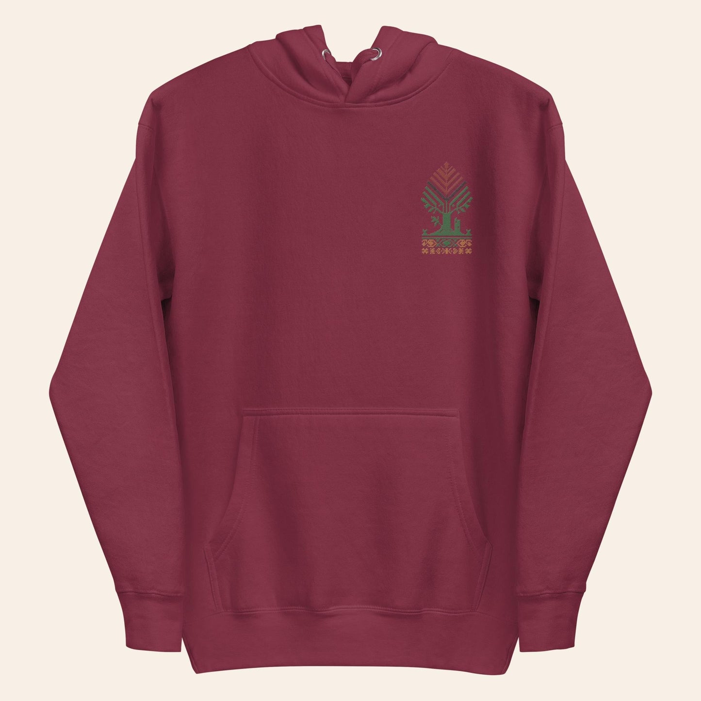 Embroidered Roots Hoodie – Palestinian & Irish Heritage Tree - Wear Yaani