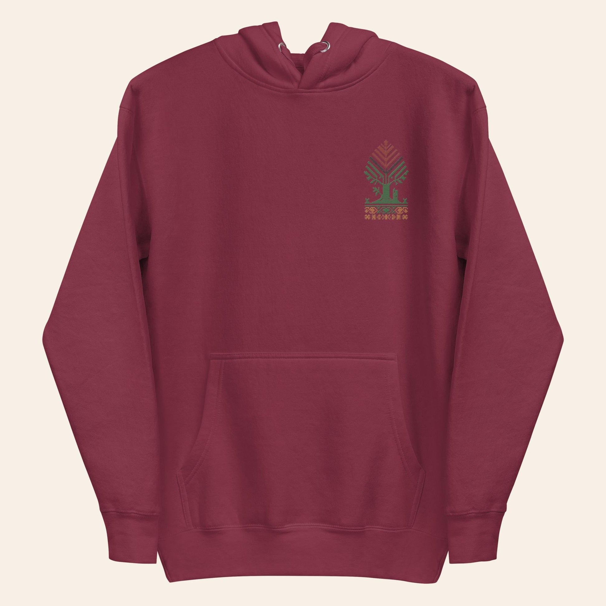 Embroidered Roots Hoodie – Palestinian & Irish Heritage Tree - Wear Yaani