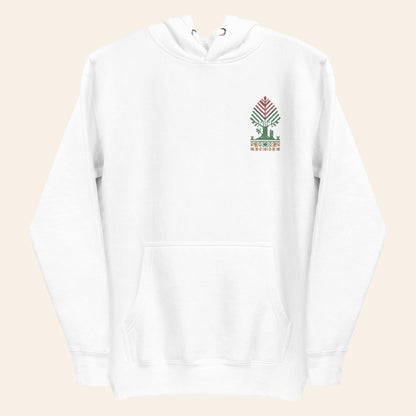 Embroidered Roots Hoodie – Palestinian & Irish Heritage Tree - Wear Yaani