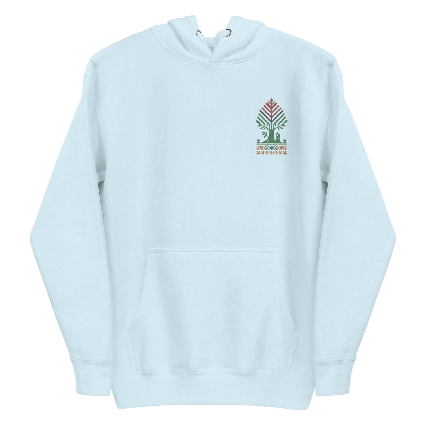 Embroidered Roots Hoodie – Palestinian & Irish Heritage Tree - Wear Yaani