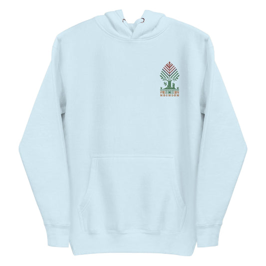 Embroidered Roots Hoodie – Palestinian & Irish Heritage Tree - Wear Yaani