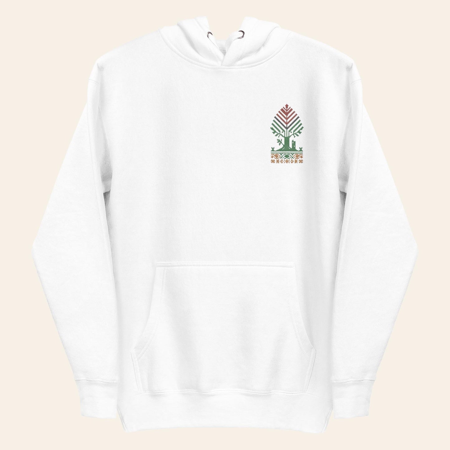 Embroidered Roots Hoodie – Palestinian & Irish Heritage Tree - Wear Yaani