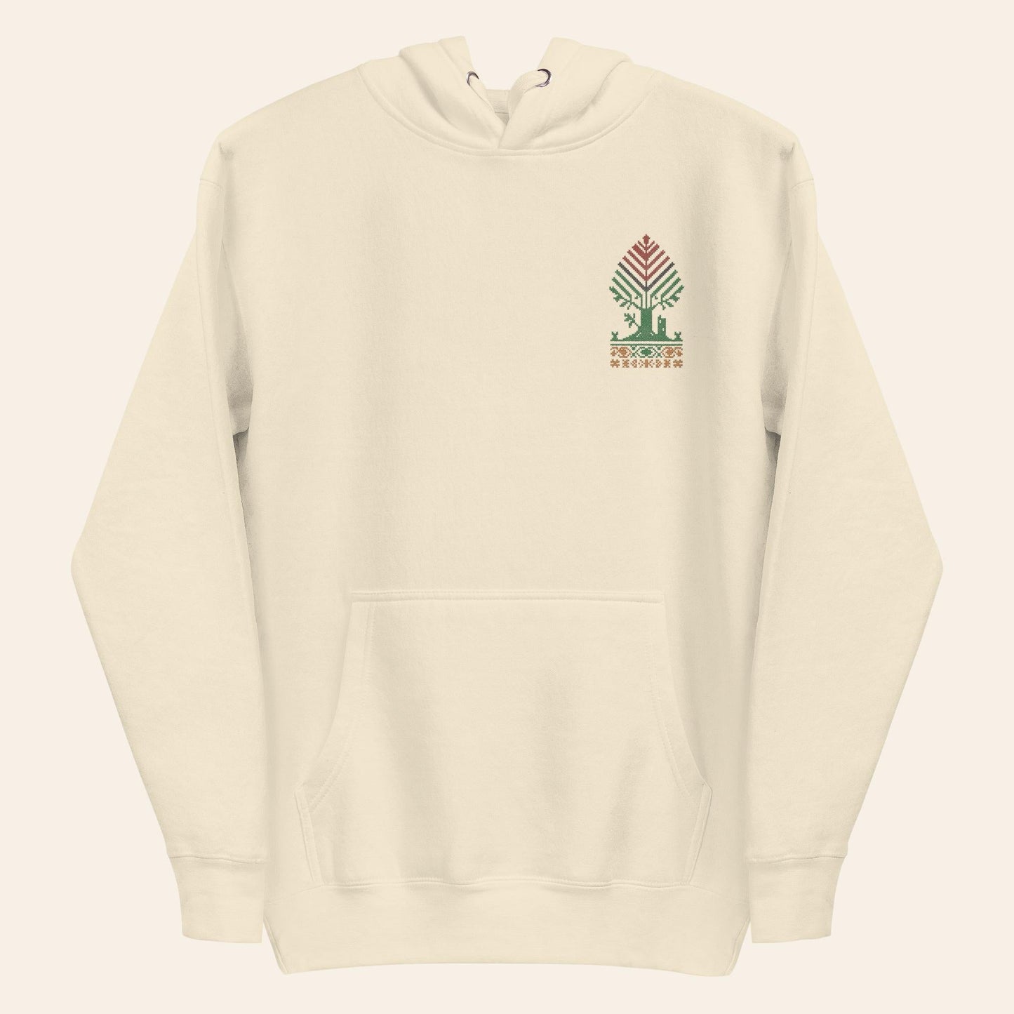 Embroidered Roots Hoodie – Palestinian & Irish Heritage Tree - Wear Yaani