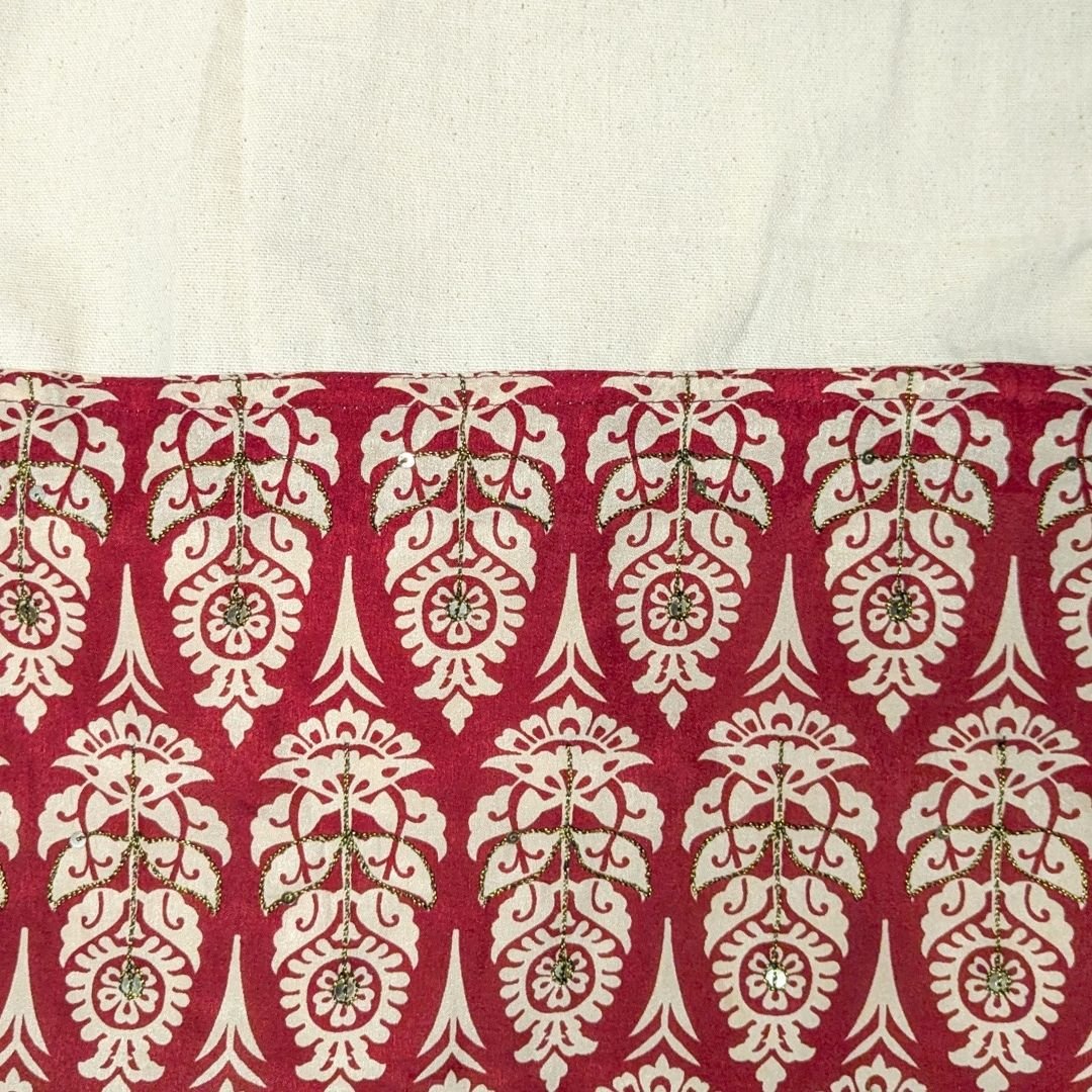 Half sari, half cotton tote bag, ethically handmade in India - Wear Yaani