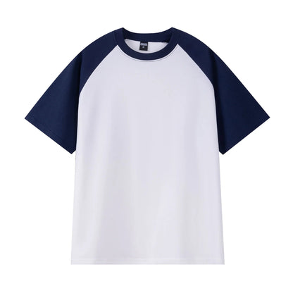 Heavyweight Contrast Sleeve Cotton T-Shirt for Men - Wear Yaani