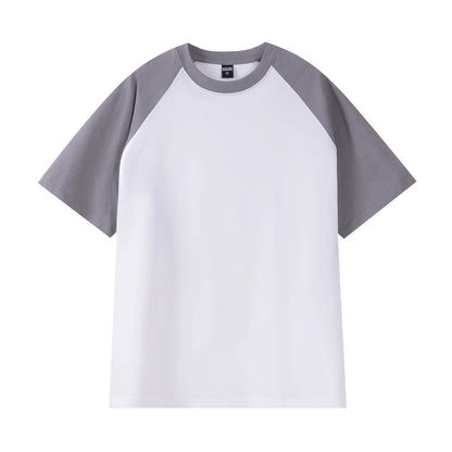 Heavyweight Contrast Sleeve Cotton T-Shirt for Men - Wear Yaani