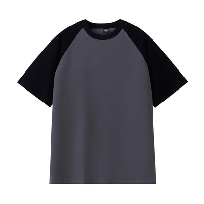 Heavyweight Contrast Sleeve Cotton T-Shirt for Men - Wear Yaani