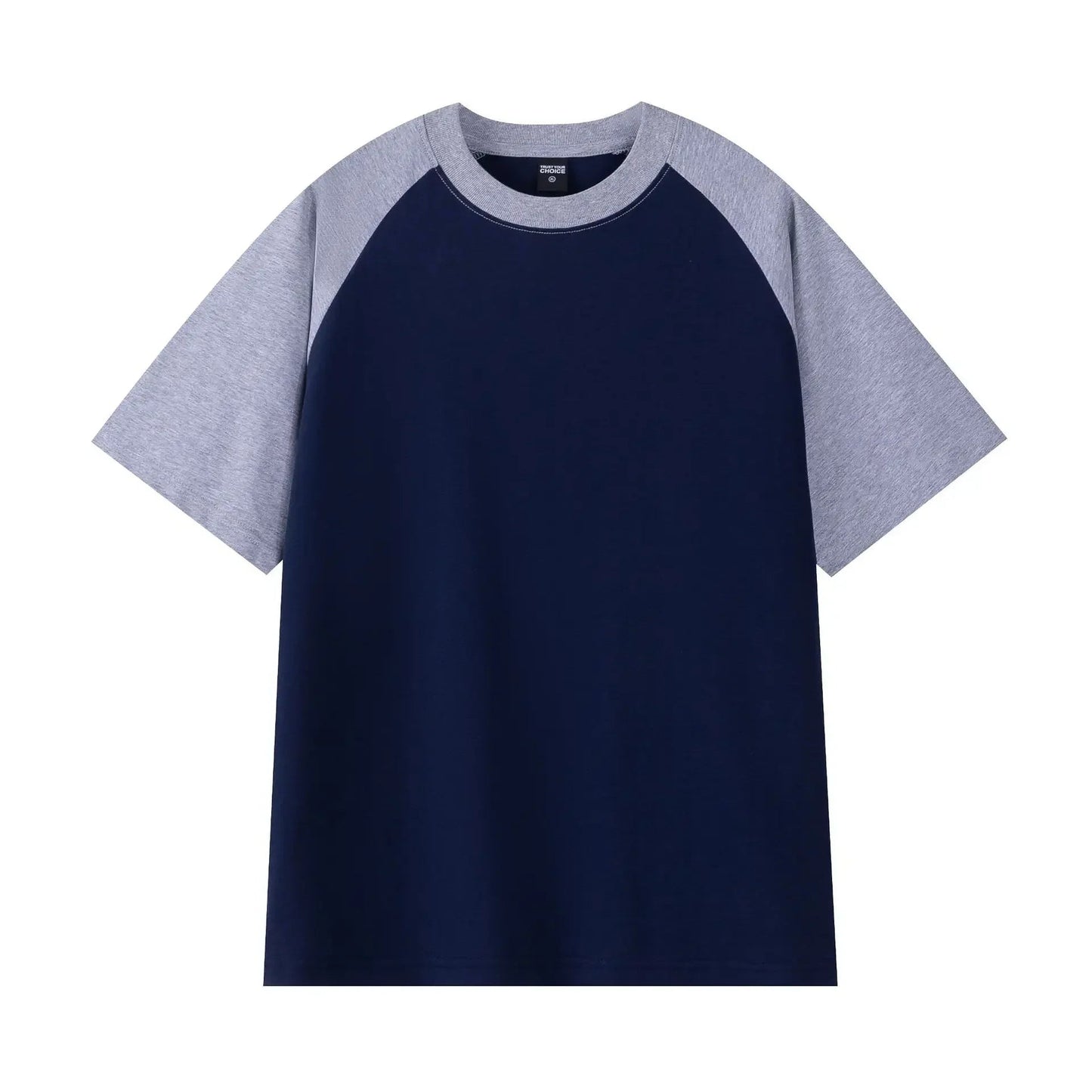 Heavyweight Contrast Sleeve Cotton T-Shirt for Men - Wear Yaani