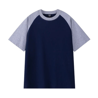 Heavyweight Contrast Sleeve Cotton T-Shirt for Men - Wear Yaani