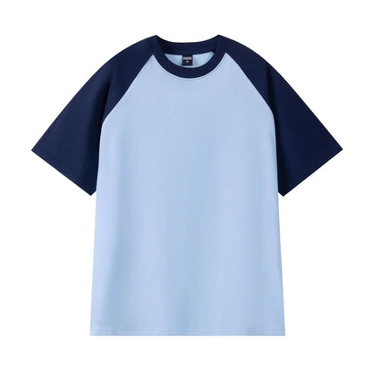 Heavyweight Contrast Sleeve Cotton T-Shirt for Men - Wear Yaani