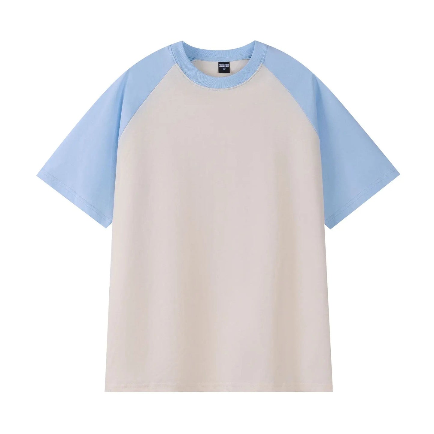 Heavyweight Contrast Sleeve Cotton T-Shirt for Men - Wear Yaani