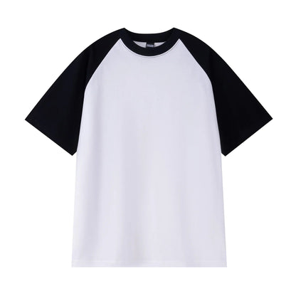 Heavyweight Contrast Sleeve Cotton T-Shirt for Men - Wear Yaani