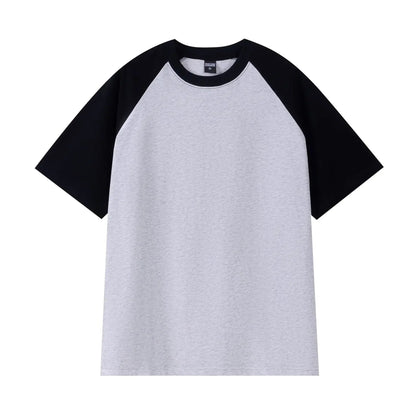 Heavyweight Contrast Sleeve Cotton T-Shirt for Men - Wear Yaani
