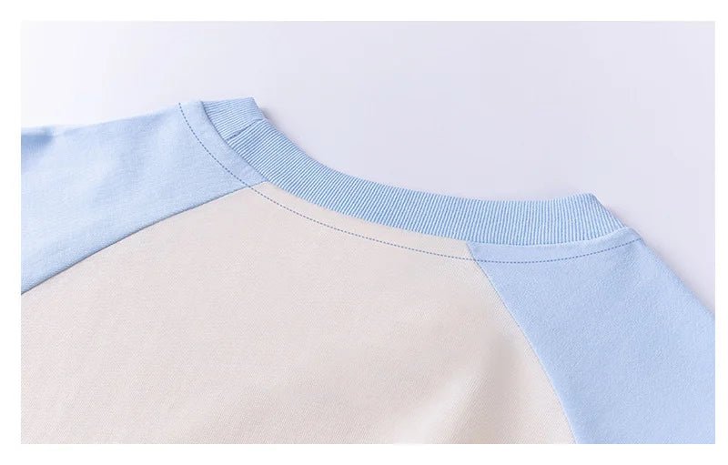 Heavyweight Contrast Sleeve Cotton T-Shirt for Men - Wear Yaani