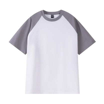 Heavyweight Contrast Sleeve Cotton T-Shirt for Men - Wear Yaani
