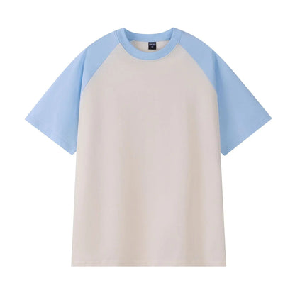 Heavyweight Contrast Sleeve Cotton T-Shirt for Men - Wear Yaani
