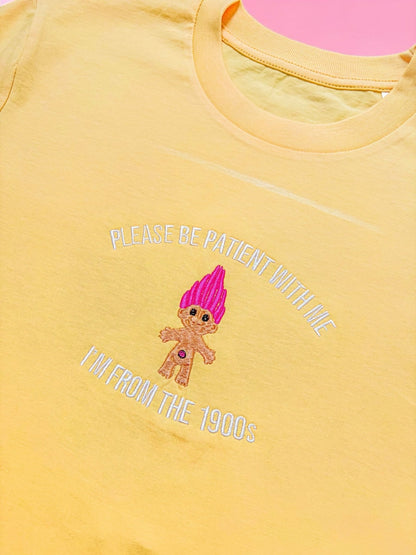 I'm From The 1900's Troll embroidered t-shirt - Wear Yaani
