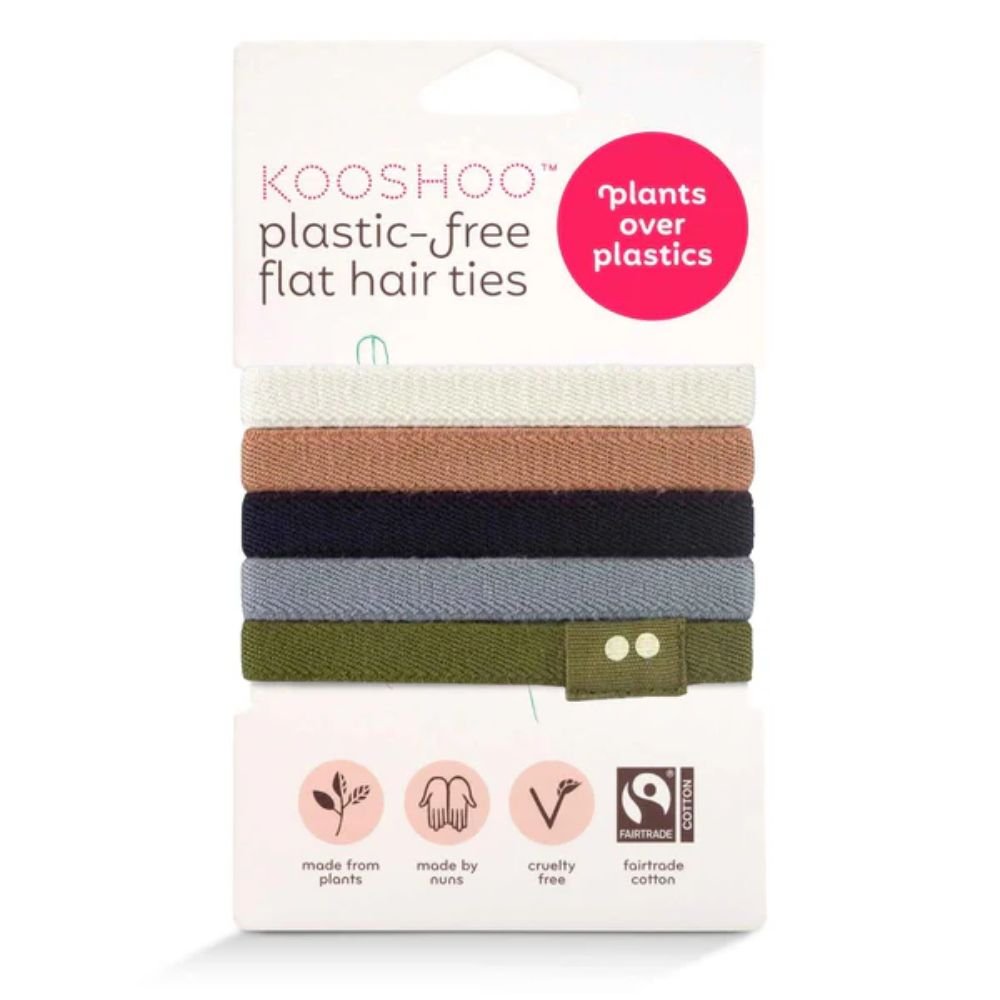 KOOSHOO Classics Organic Plastic-Free Hair Ties – 5 Pack - Wear Yaani