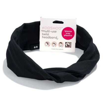 KOOSHOO Twist Headband Jet Black – Organic Fairtrade - Wear Yaani