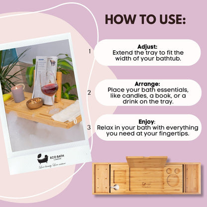 Luxury Eco-Friendly Bamboo Bath Tray - Wear Yaani