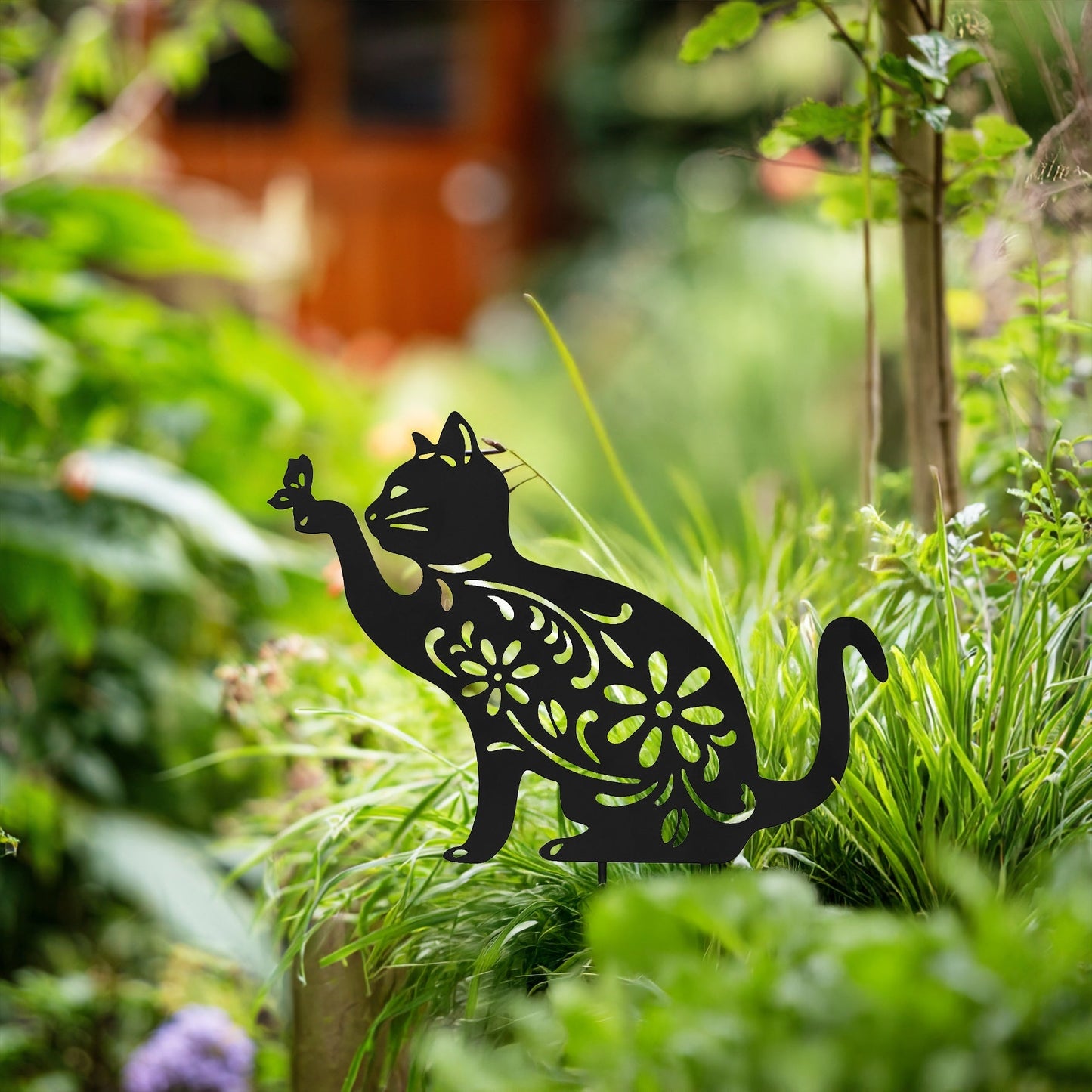 Metal Cat and Dog Silhouette Garden Ornament - Wear Yaani