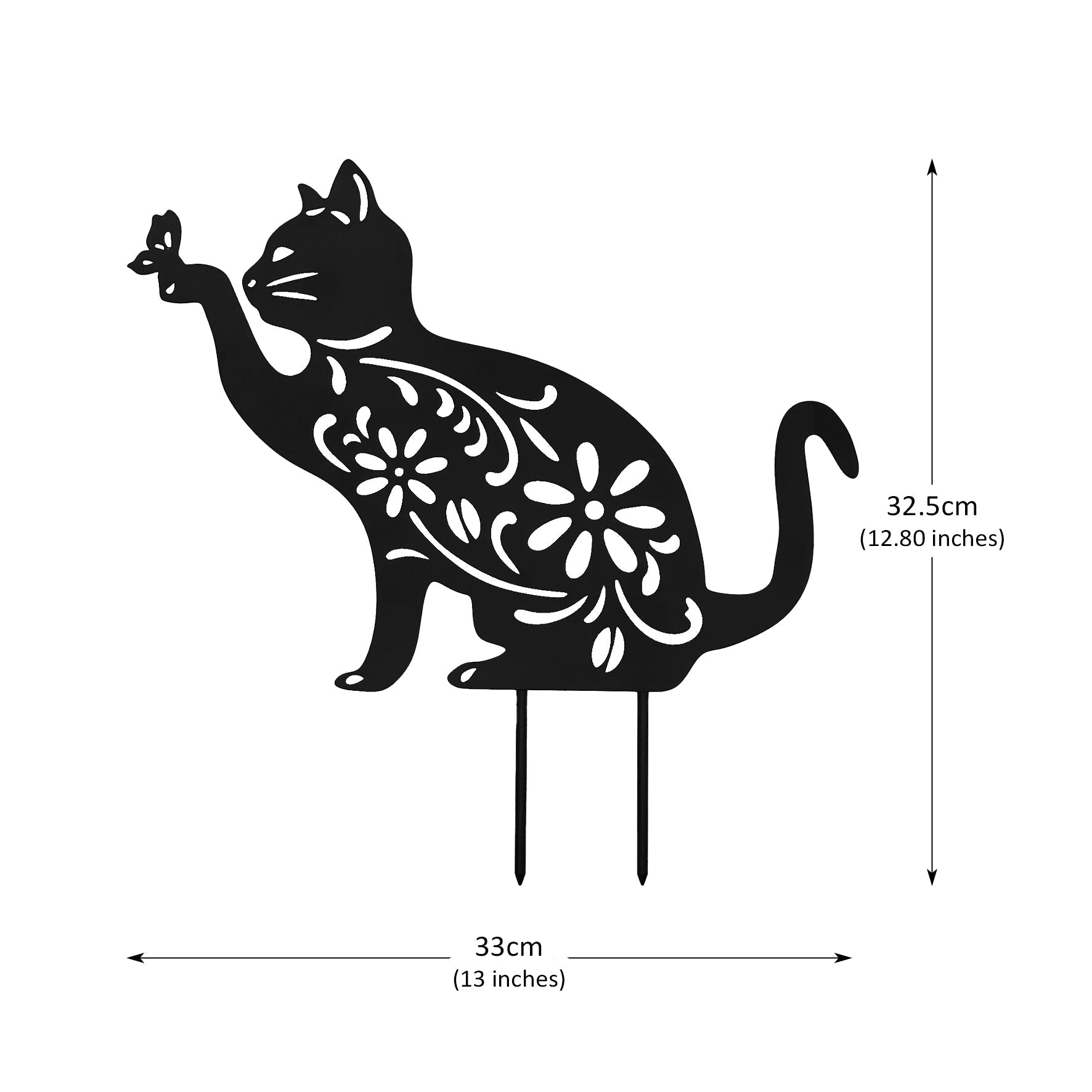 Metal Cat and Dog Silhouette Garden Ornament - Wear Yaani