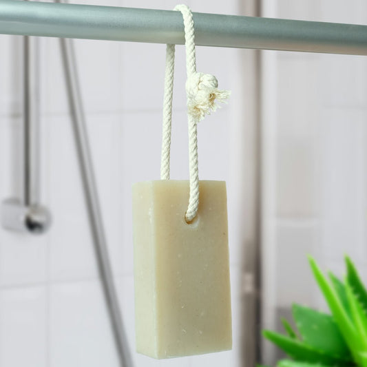 Natural Soap On A Rope - 'Soothing' Aloe Vera 125g - Wear Yaani