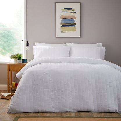 OLIVIA ROCCO Textured Pintuck Ruffles Pleated Microfibre Duvet Cover Set With Pillowcases - Wear Yaani
