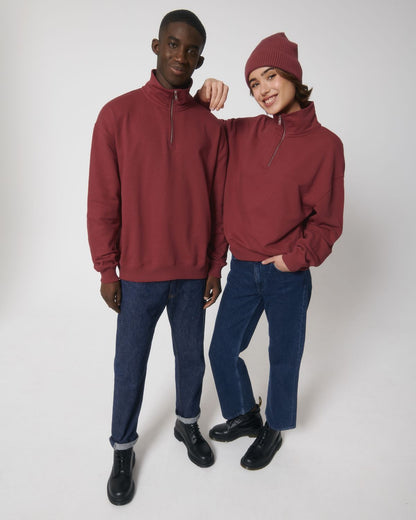 Organic Boxy Quarter Zip Sweatshirt: Unisex - Wear Yaani