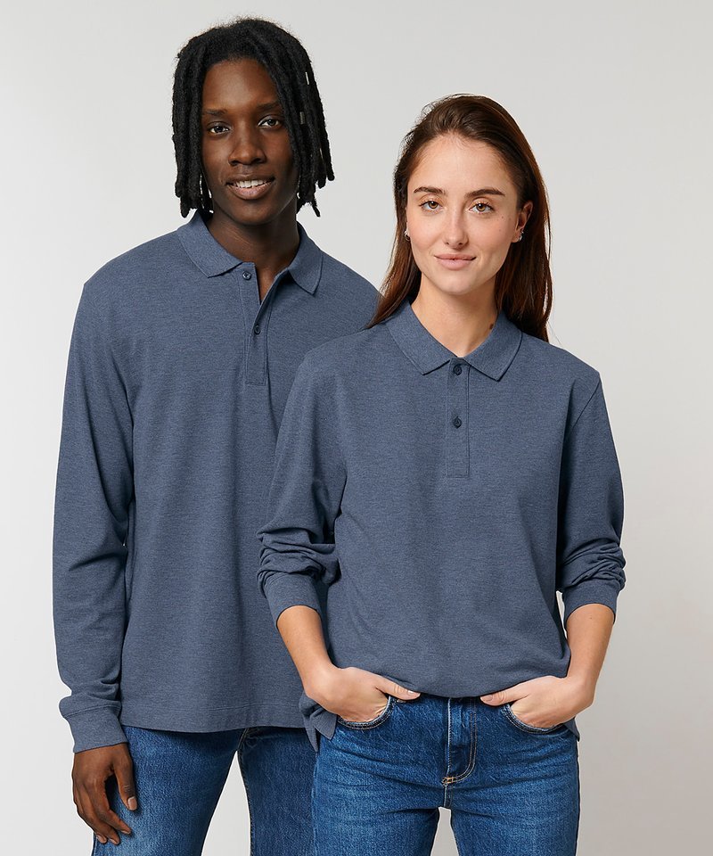 Organic Colours Long Sleeve Polo: Unisex - Wear Yaani