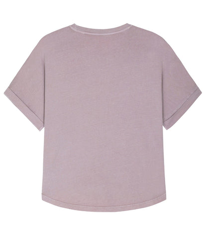 Organic Garment Dyed Roll Sleeve T-shirt: Womens - Wear Yaani