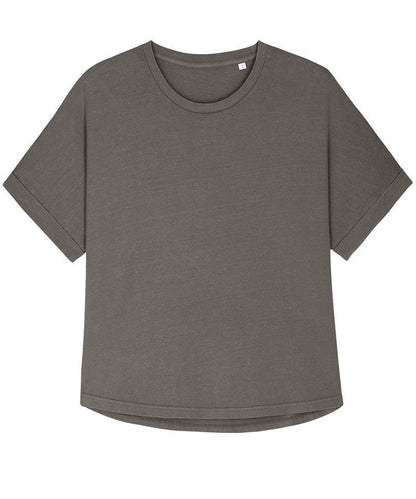 Organic Garment Dyed Roll Sleeve T-shirt: Womens - Wear Yaani
